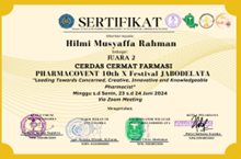 Sertifikat Akreditasi Program Studi D3 Farmasi STTIF Bogor