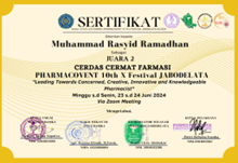 Sertifikat Akreditasi Program Studi D3 Farmasi STTIF Bogor